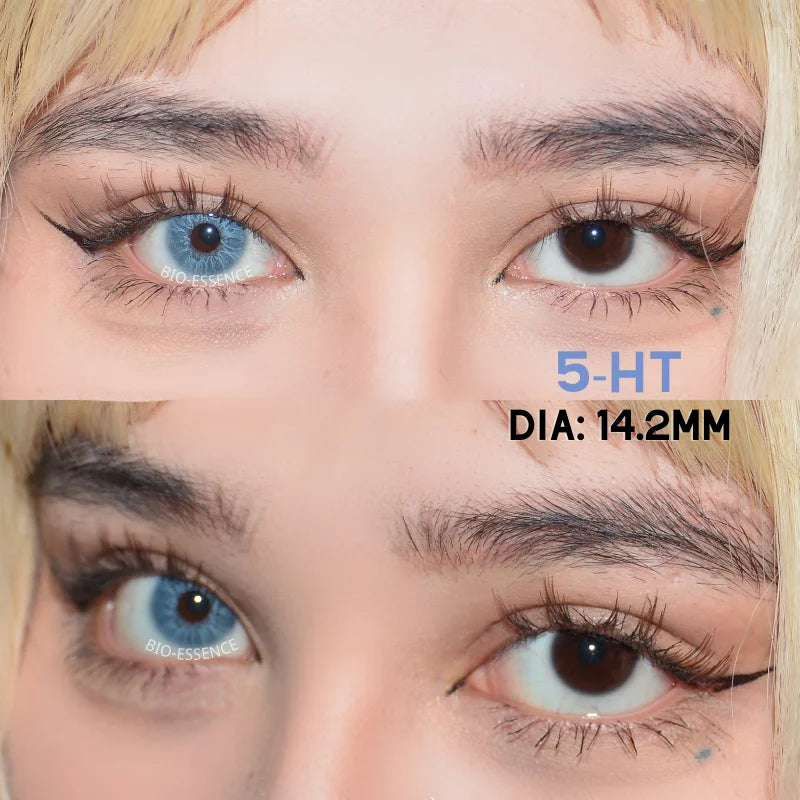 Obbty 1 Pair Colored Contact Lenses for Eyes Blue Lenses Green Eye Lenses Natural Lenses Gray Eye Contact Fashion Lenses