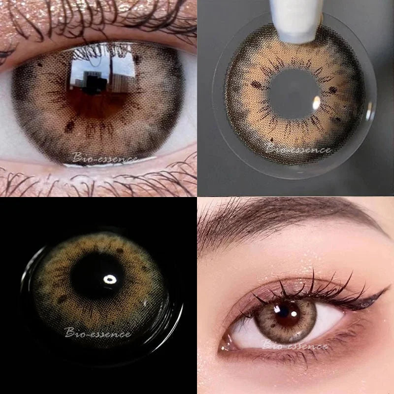 Obbty 1 Pair Colored Contact Lenses for Eyes Natural Look Brown Lenses Blue Lenses Gray Eye Contact Fashion Lenses